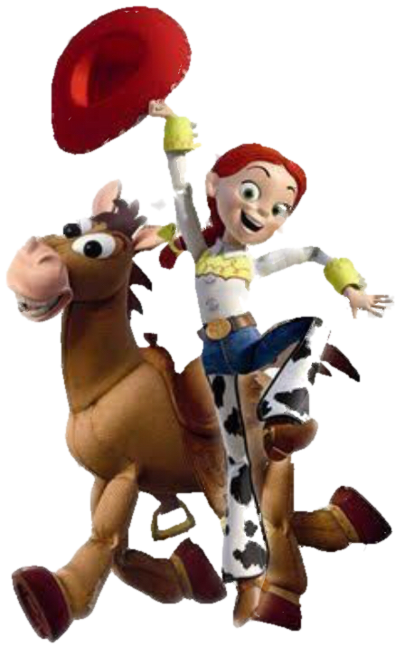 Jessie jugando con Bullseye